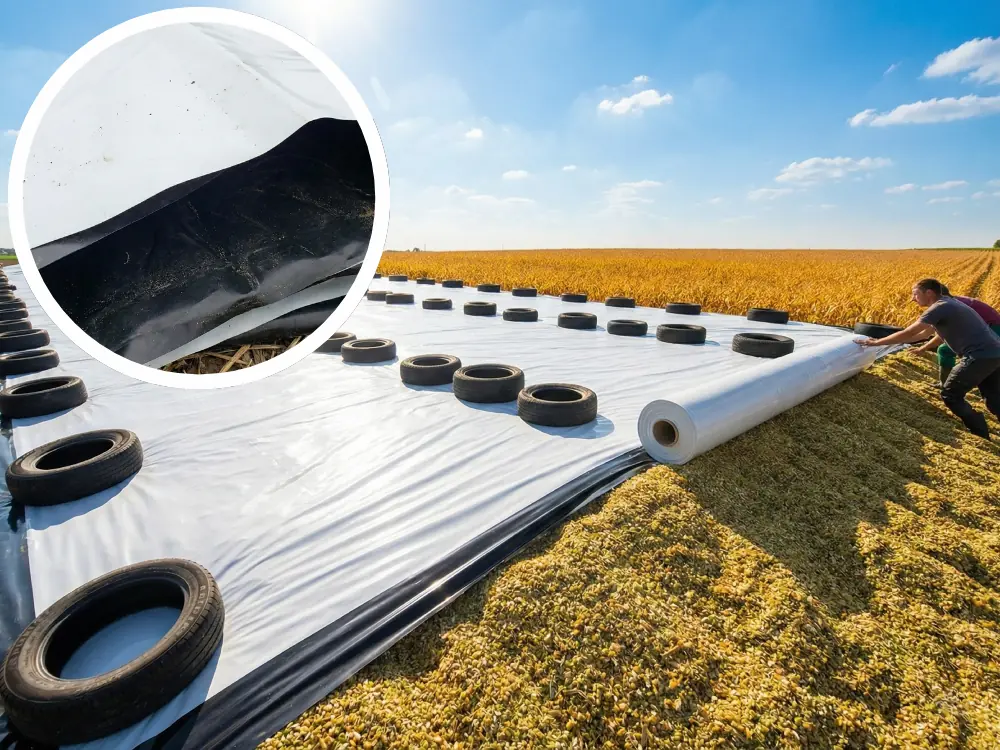 folia kiszonkarska pryzmowa czarno biała dektra