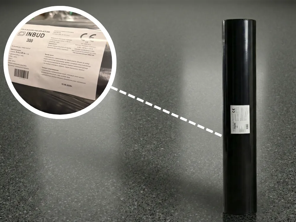 Folia budowlana inbud czarna pod wulewki atestowana