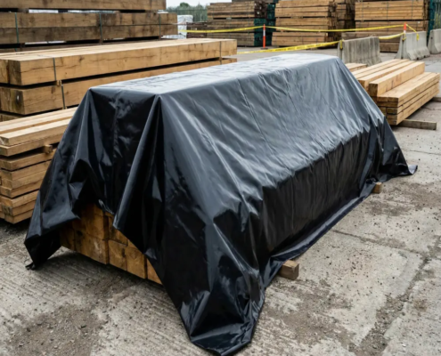 folia czarna dektra ochronna na tartaku