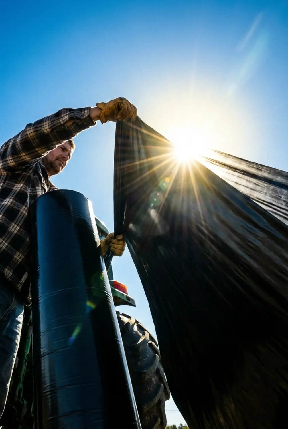 folia kiszonkarska czarna pion folia kiszonkarska do zakiszania do sianokiszonki mocna gruba 120 mikronó